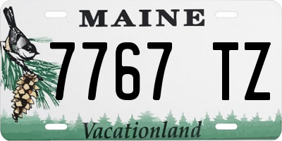 ME license plate 7767TZ