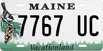 ME license plate 7767UC
