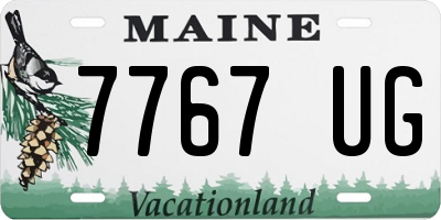 ME license plate 7767UG