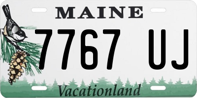 ME license plate 7767UJ