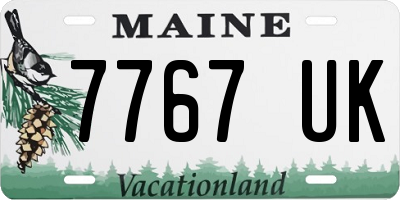 ME license plate 7767UK