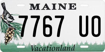 ME license plate 7767UO