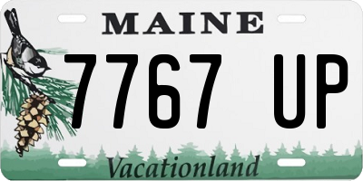 ME license plate 7767UP