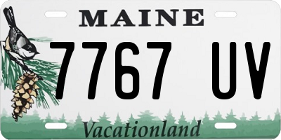 ME license plate 7767UV