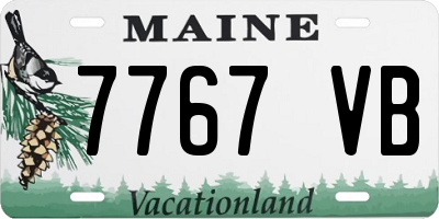 ME license plate 7767VB