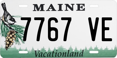 ME license plate 7767VE