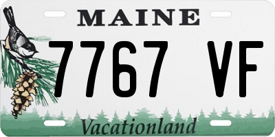 ME license plate 7767VF