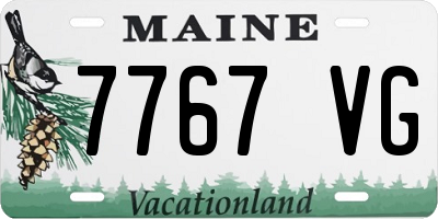 ME license plate 7767VG