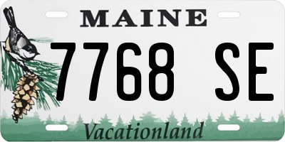ME license plate 7768SE