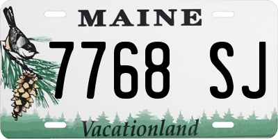 ME license plate 7768SJ