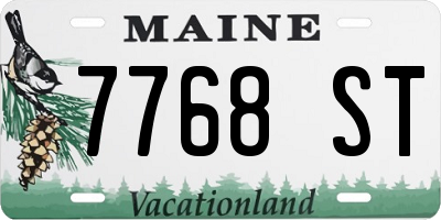 ME license plate 7768ST