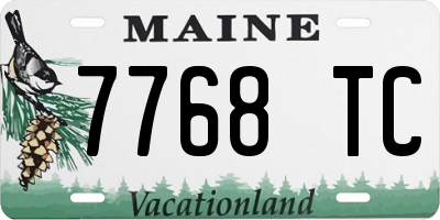 ME license plate 7768TC