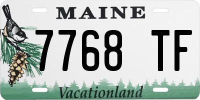 ME license plate 7768TF
