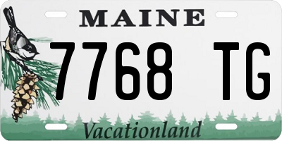 ME license plate 7768TG