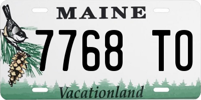 ME license plate 7768TO