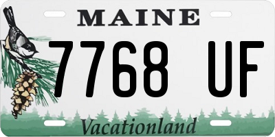 ME license plate 7768UF