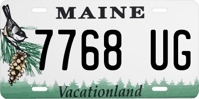 ME license plate 7768UG
