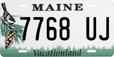 ME license plate 7768UJ