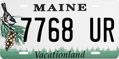 ME license plate 7768UR