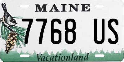 ME license plate 7768US