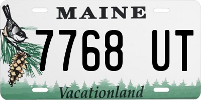 ME license plate 7768UT