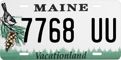 ME license plate 7768UU