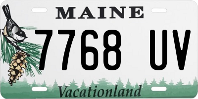 ME license plate 7768UV