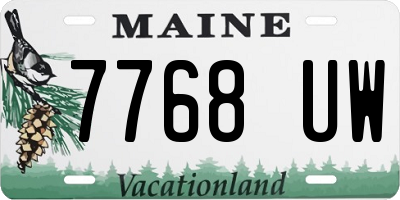 ME license plate 7768UW