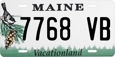 ME license plate 7768VB