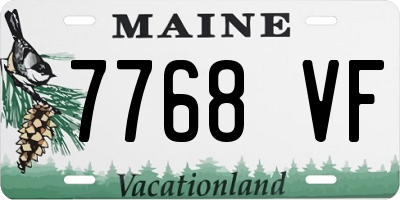 ME license plate 7768VF