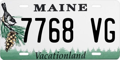 ME license plate 7768VG