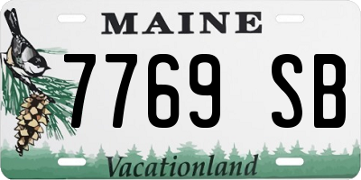 ME license plate 7769SB