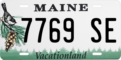 ME license plate 7769SE