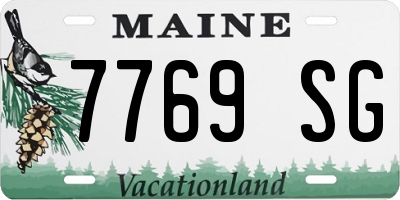 ME license plate 7769SG