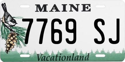 ME license plate 7769SJ