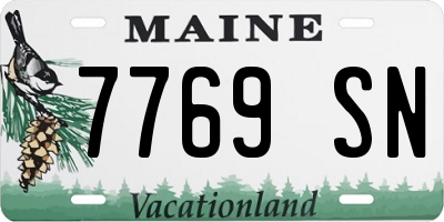 ME license plate 7769SN