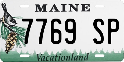 ME license plate 7769SP