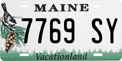 ME license plate 7769SY