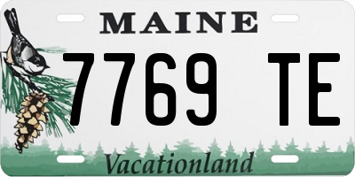 ME license plate 7769TE