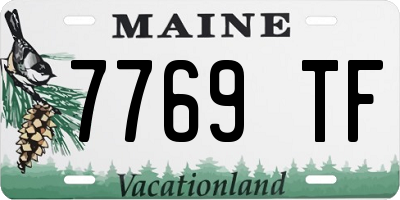 ME license plate 7769TF