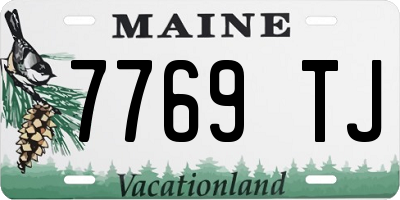 ME license plate 7769TJ