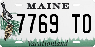 ME license plate 7769TO