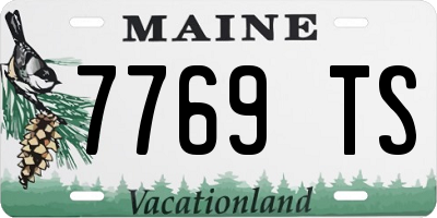 ME license plate 7769TS