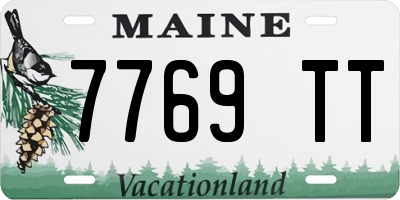 ME license plate 7769TT