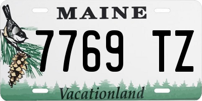 ME license plate 7769TZ