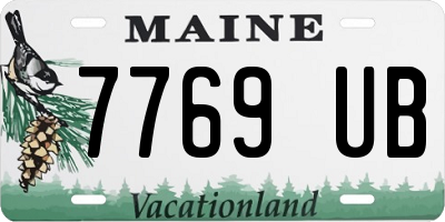 ME license plate 7769UB