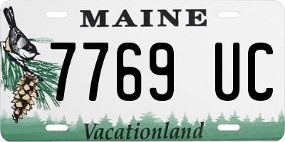 ME license plate 7769UC