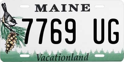 ME license plate 7769UG