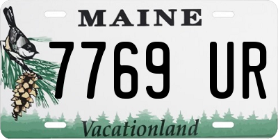 ME license plate 7769UR