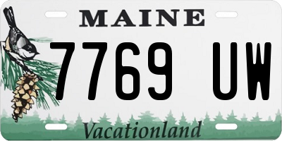 ME license plate 7769UW